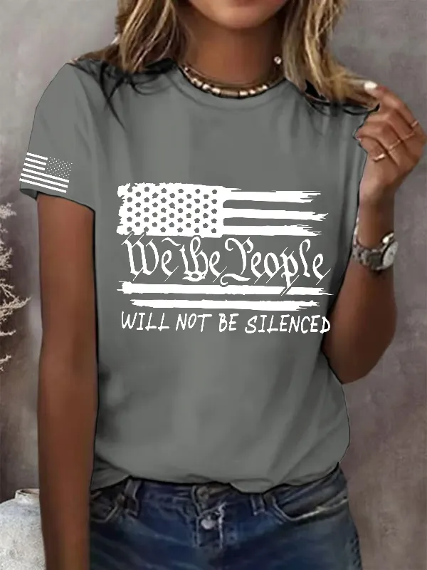 Women'S We The People Will Not Be Silenced Print T-Shirt