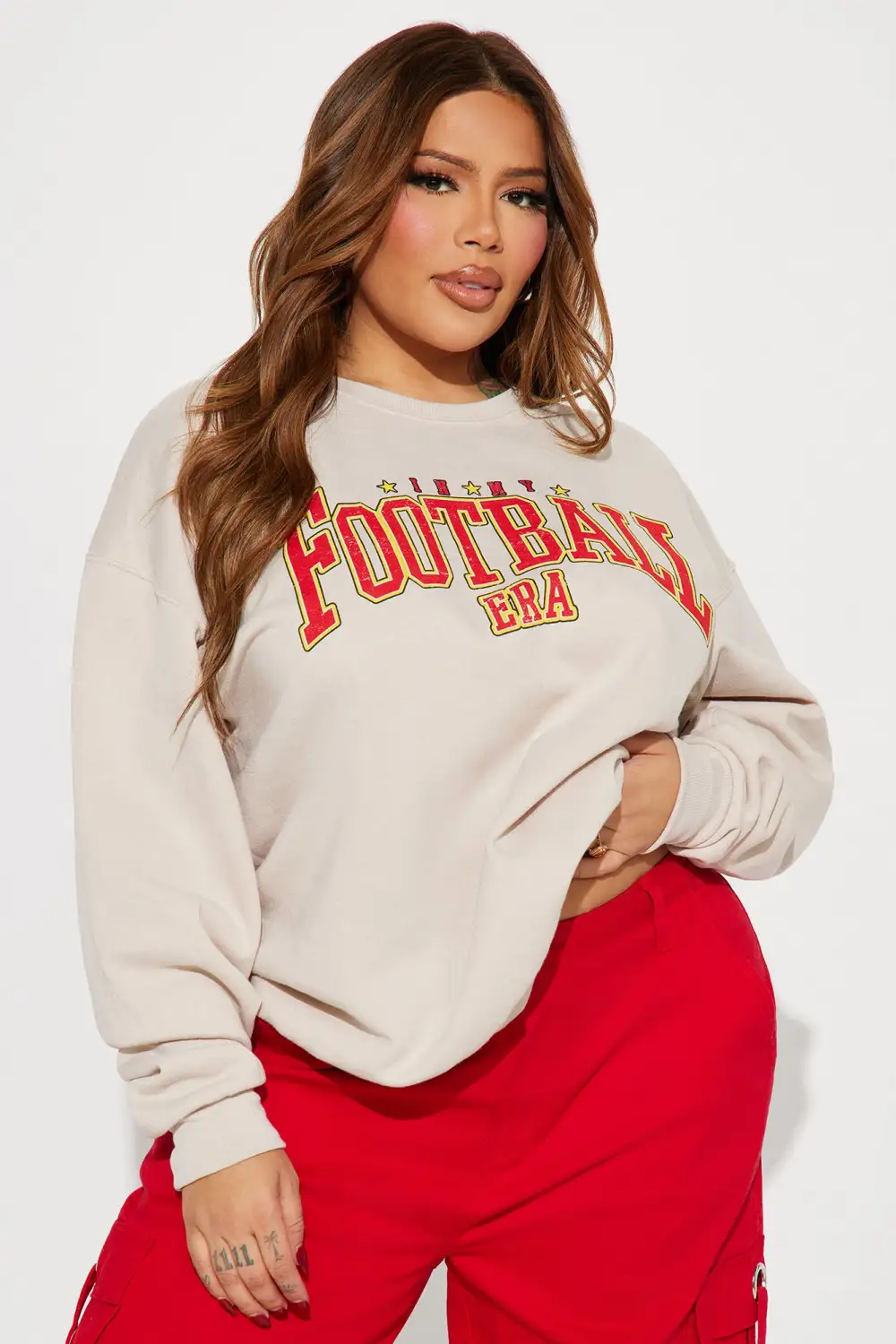 In My Football Era Sweatshirt - Beige