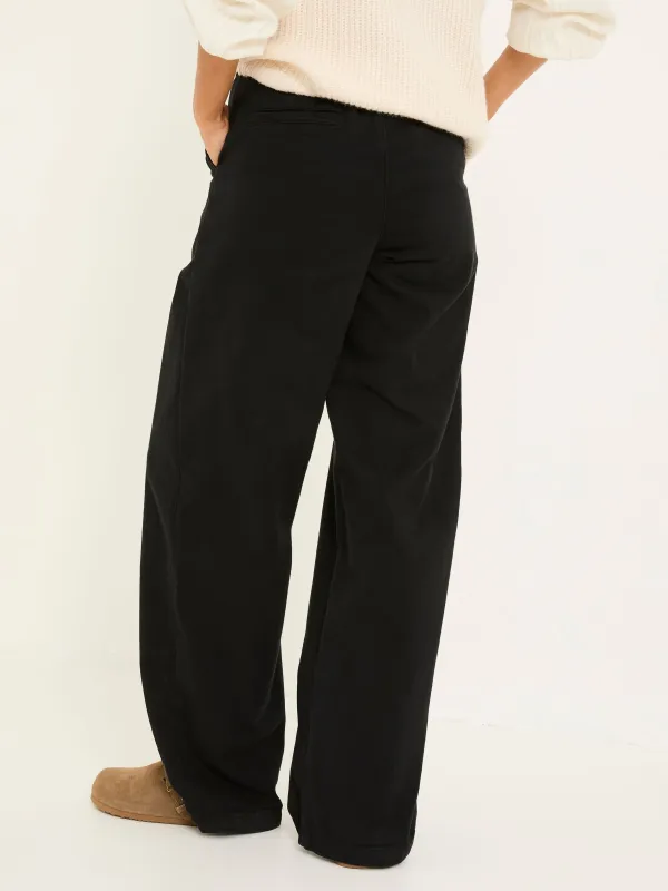 Saffron Black Wide Leg Trousers