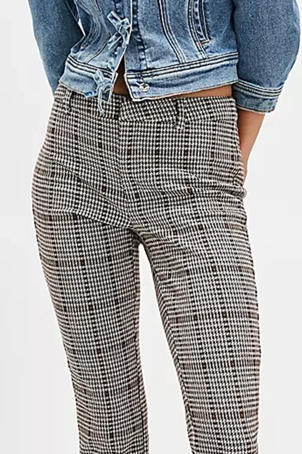 Slim Fit Checkered Pants