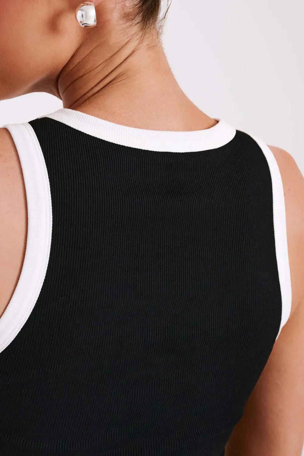 Contrast Ribbed Tank Top