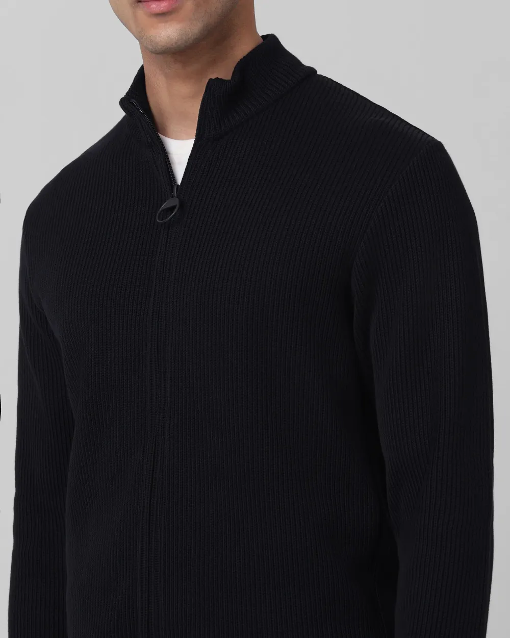 Comfortable Soft Daily Slim Black Sweater