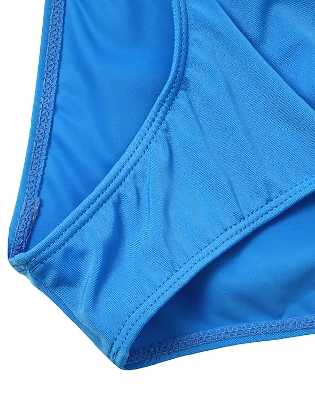 Women's Swimwear Tankini Swim Dress 2 Piece Plus Size Swimsuit Halter 2 Piece Modest Swimwear Push Up Open Back Floral Print Blue Halter V Wire Bathing Suits New Vacation Beach Wear