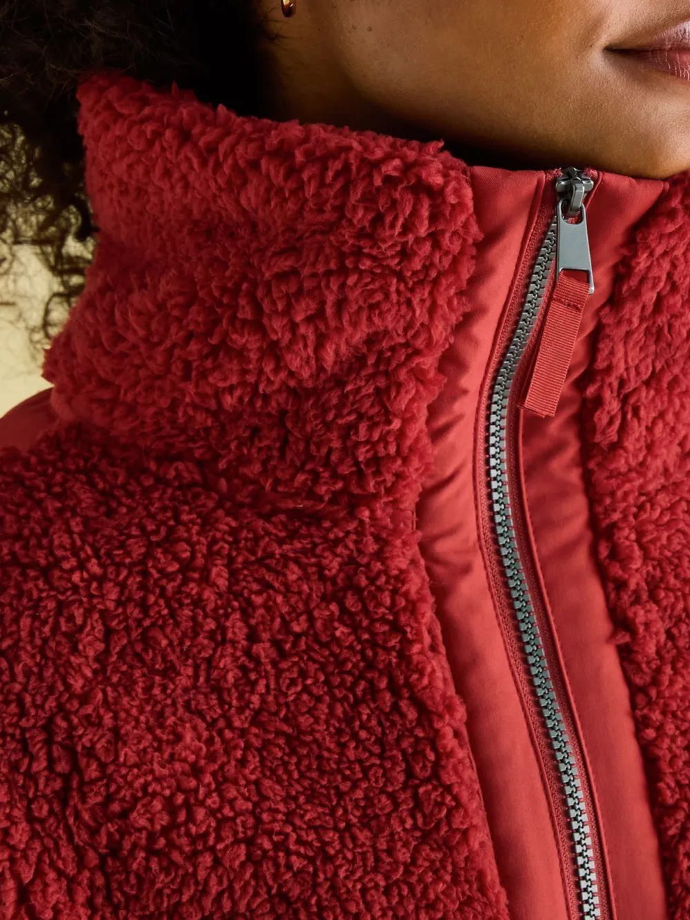 Color Block Pink Quarter Zip Fleece