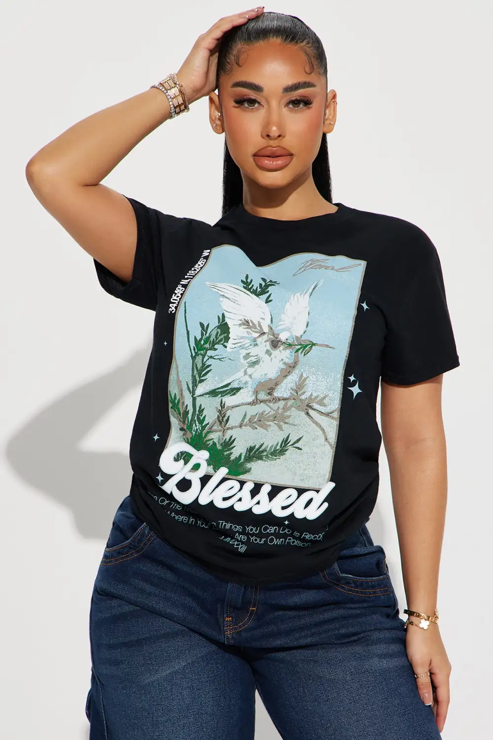 Lifetime Of Blessings Graphic Tee - Black