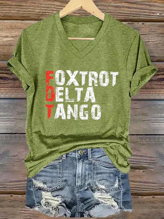 Women's Foxtrot Delta Tango Print T-Shirt
