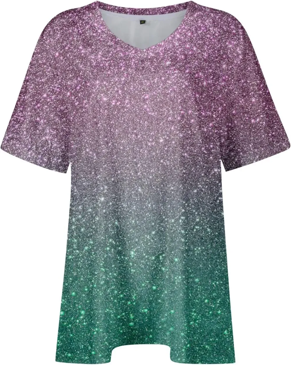 Plus Size Tops for Women Dressy Short Sleeve V Neck Shirts for Women Summer Tops for Women 2024 Floral Print Top