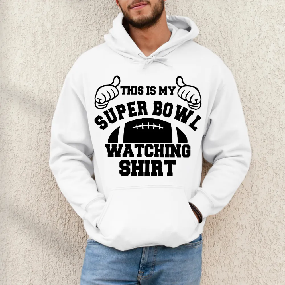 5 Women'S This Is My Super Bowl Watching Shirt Print Long Sleeved Hoodie