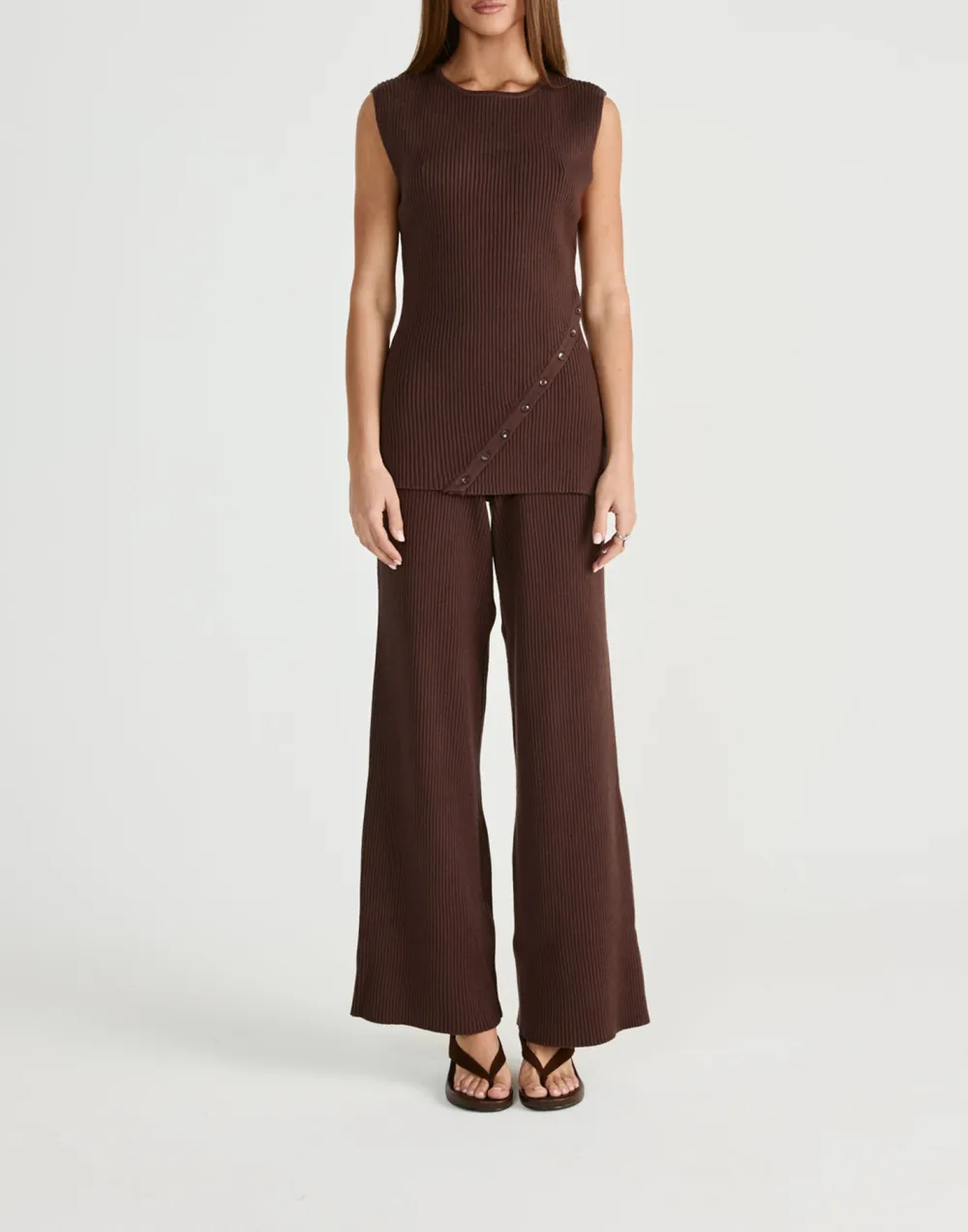 Women's Leg-Lengthening Ribbed Trousers