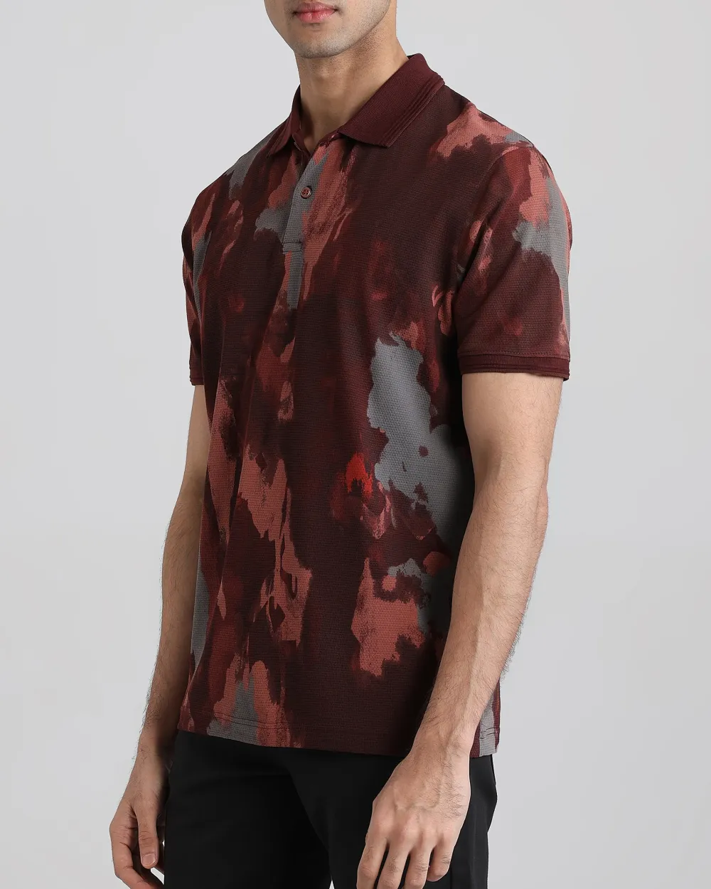 Retro nostalgia Abstract Rust Polo Shirt