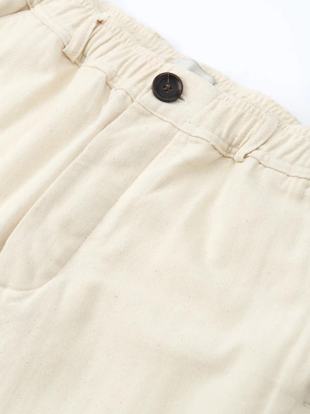 Ecru Elasticated Waist Trousers