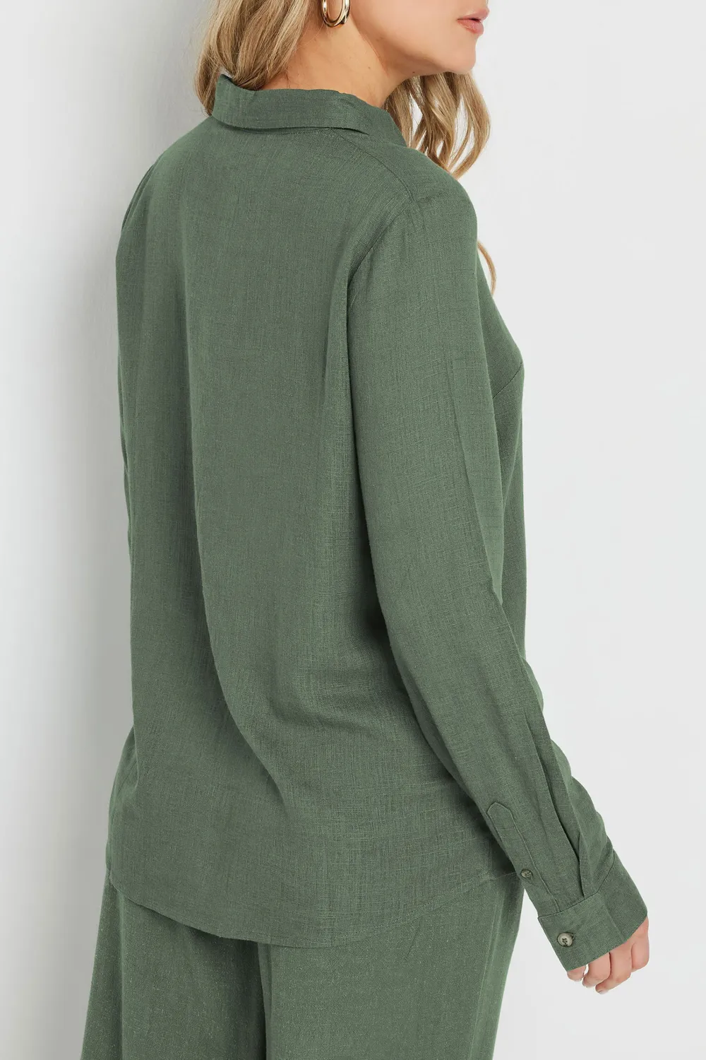 Solid Color Linen Shirt