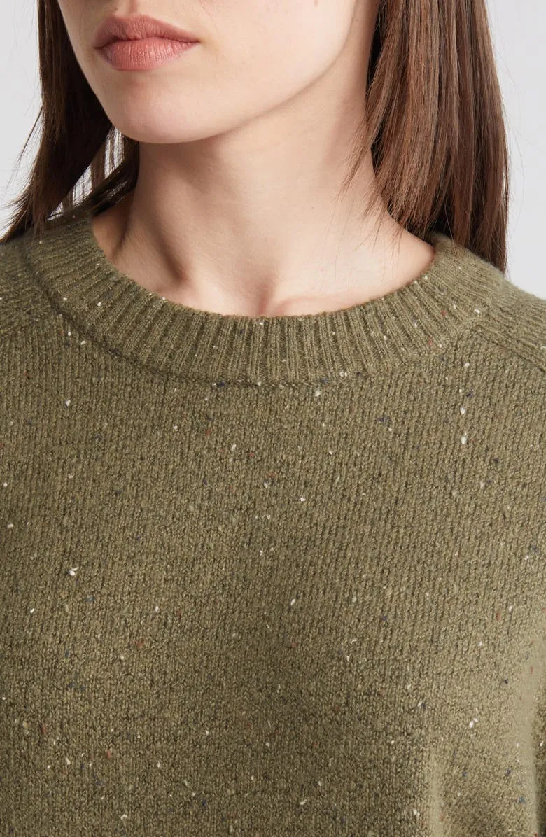 Speckled Pima Cotton Blend Sweater
