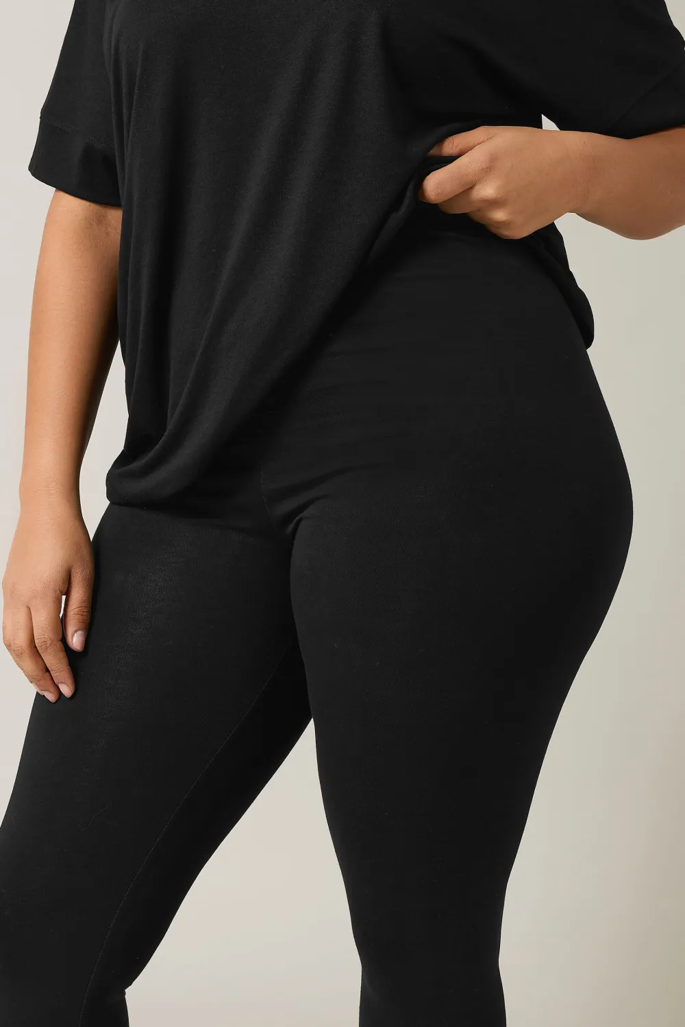 EVANS 2 PACK Curve Black Cotton Stretch Leggings