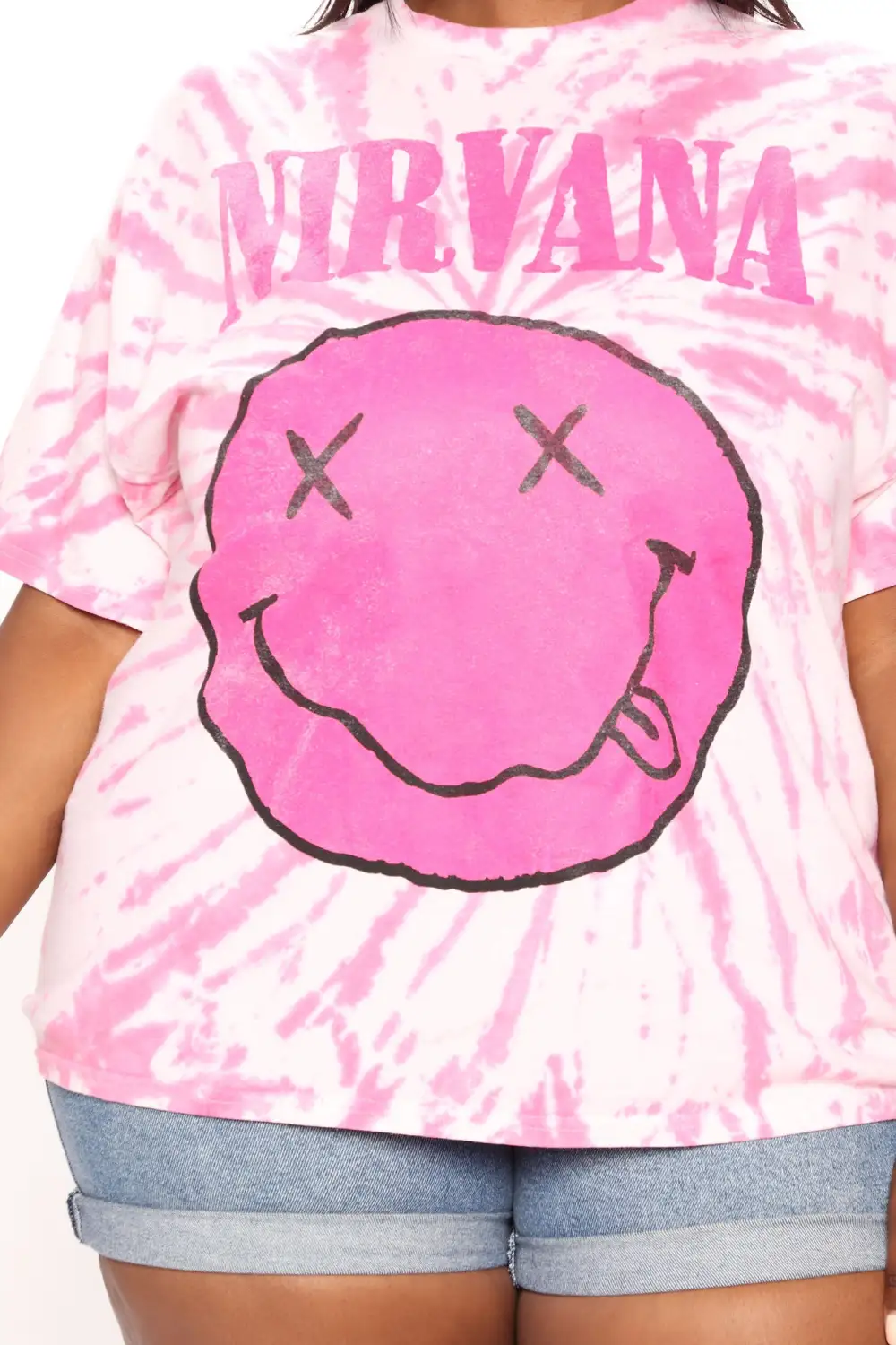 Nirvana Swirl Smile Top - Hot Pink