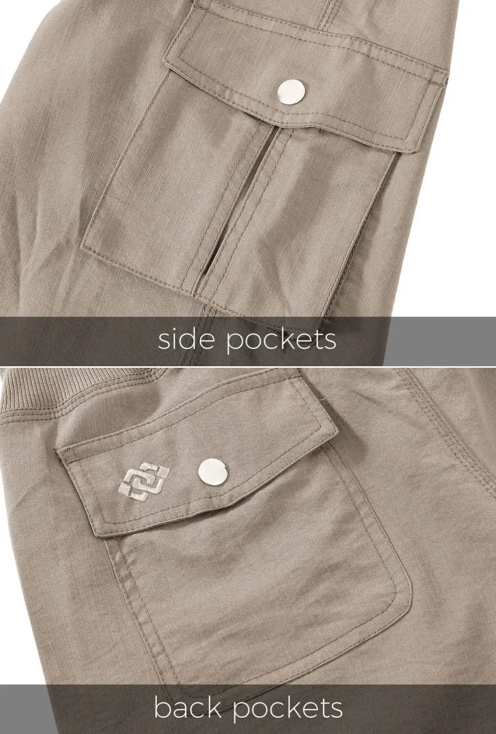 MoFiz Womens Capris with Pockets Loose Fit Casual Capri Pants Dressy Lightweight Ladies Baggy Cargo Pants for Hiking