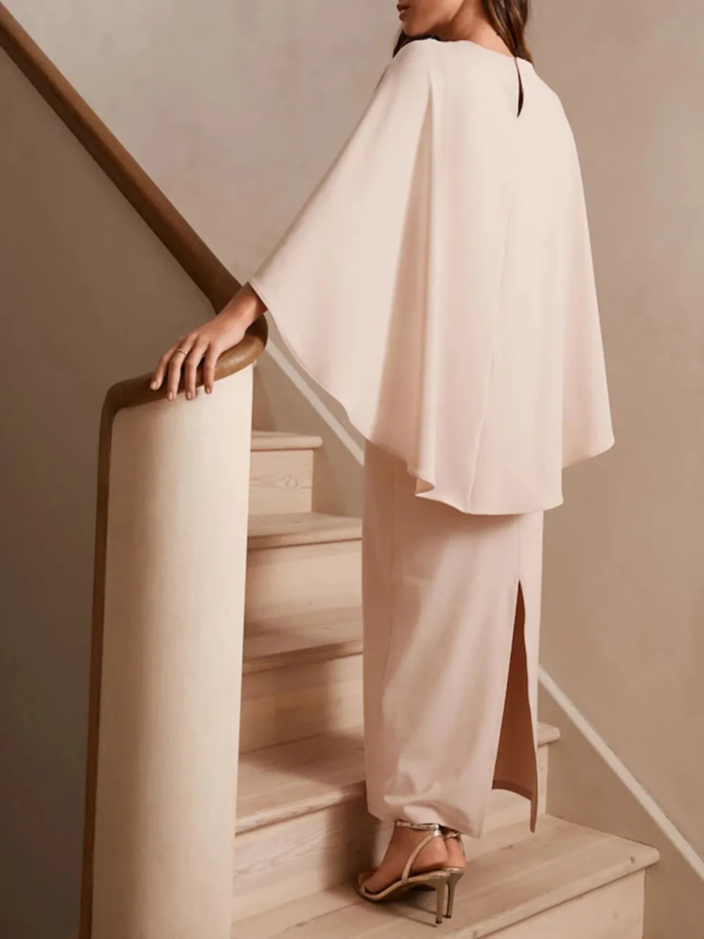 Minimalist Temperament Shawl Design Long Dress