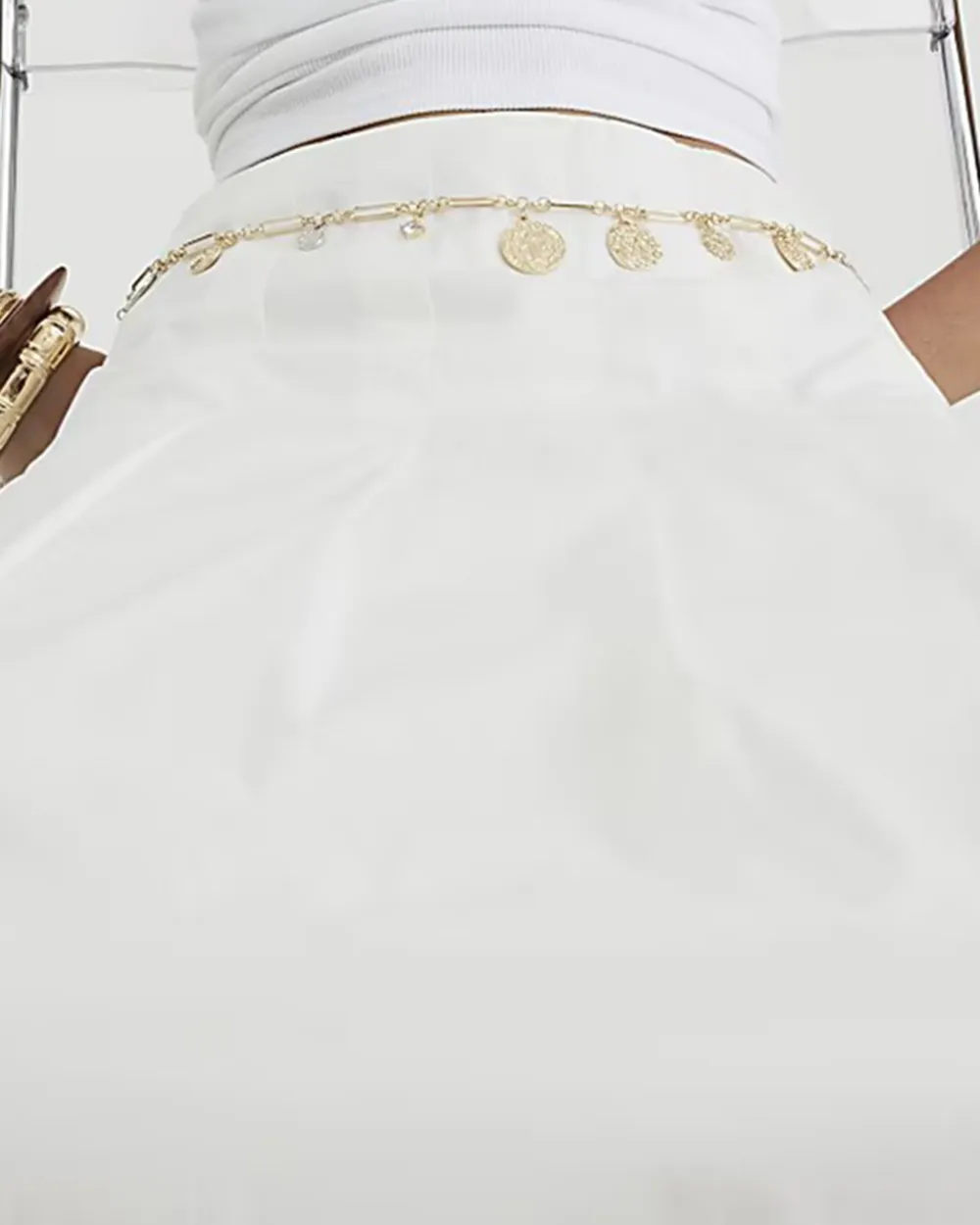 Solid Color Cotton Simple Long Skirts