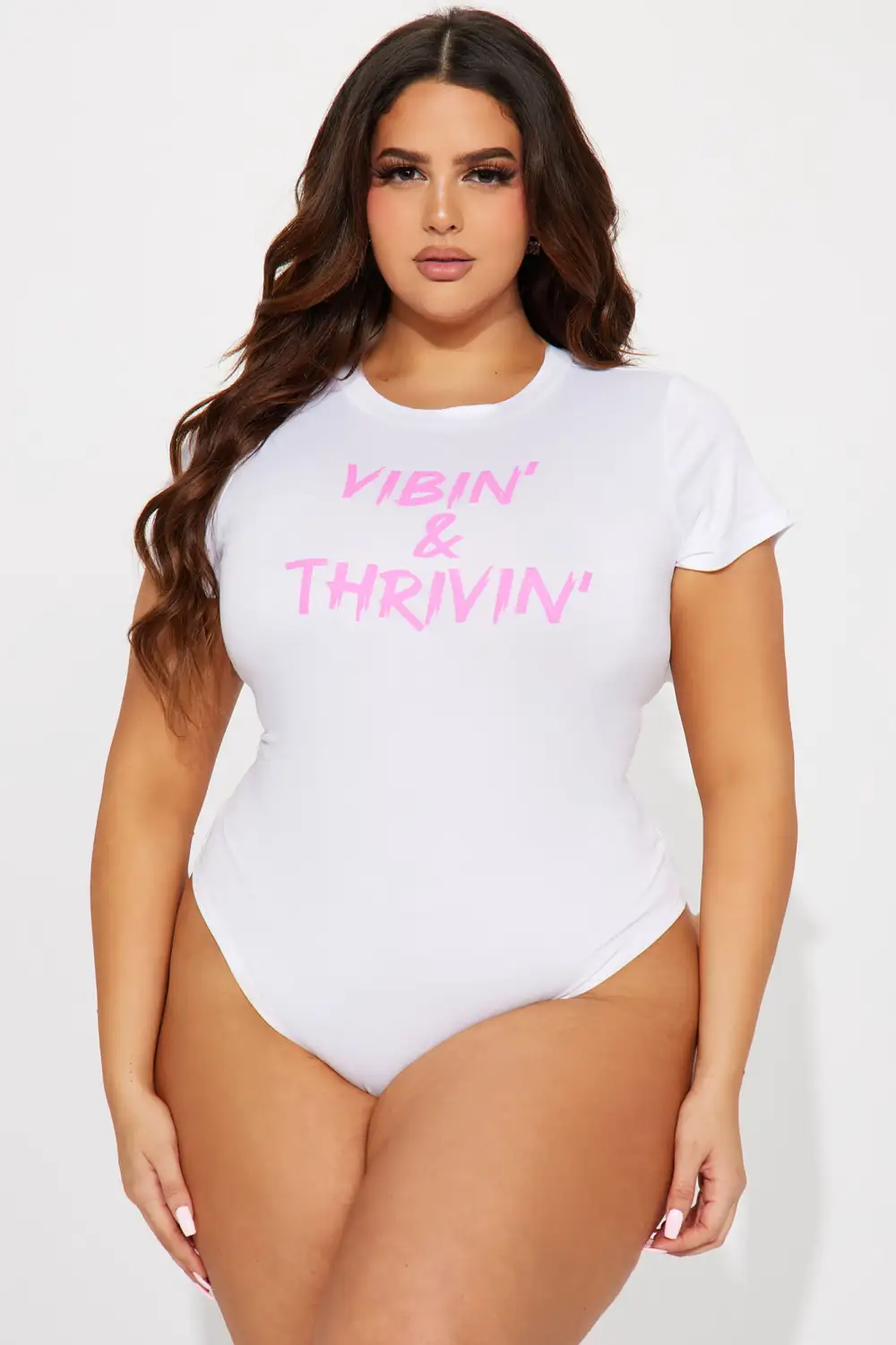 Vibin' And Thrivin' Bodysuit - White