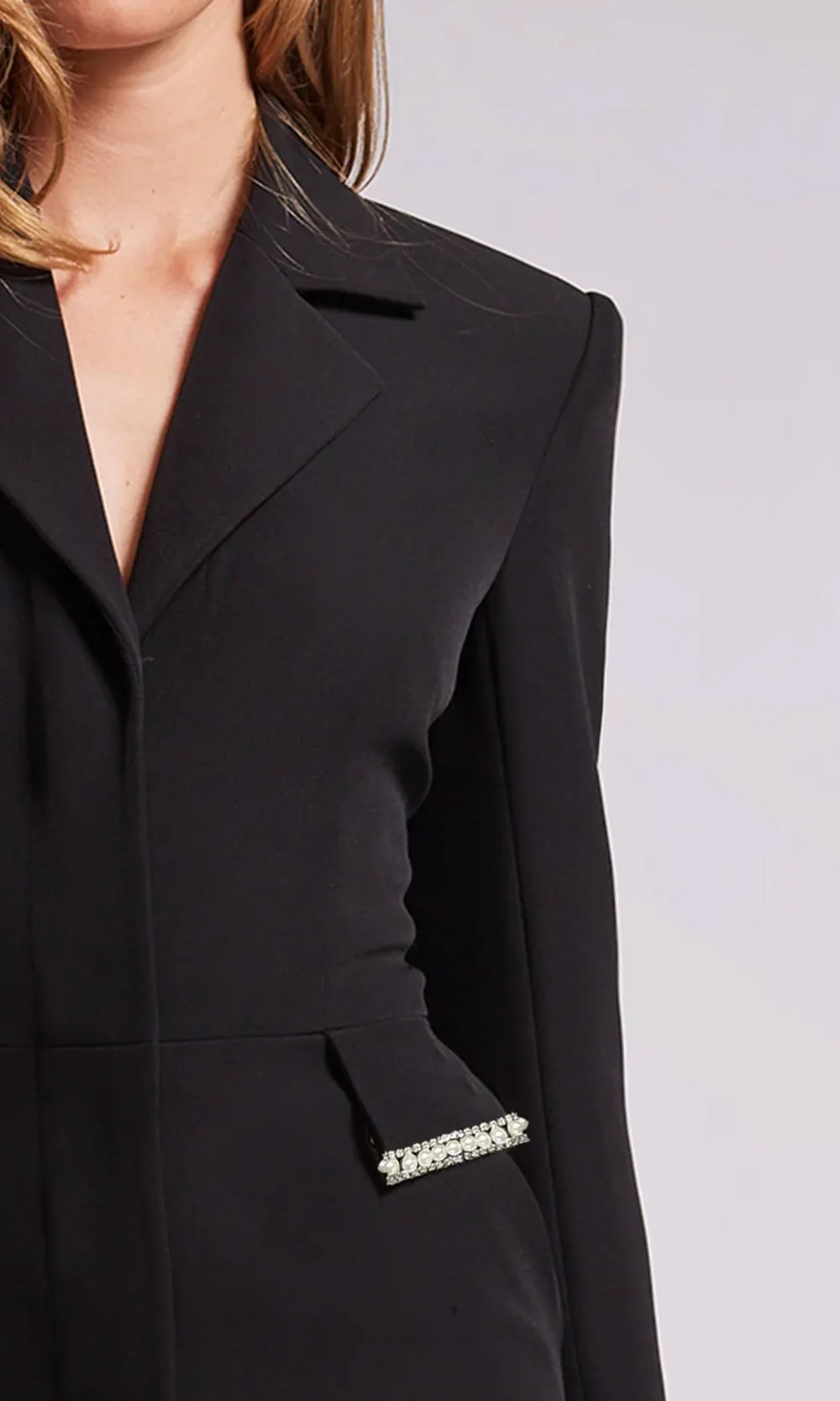 Classic Lapel Blazer Dress
