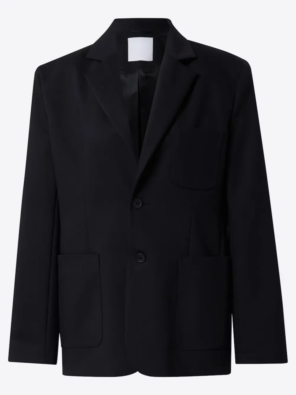 Plain Colored Lapel Collar Blazer