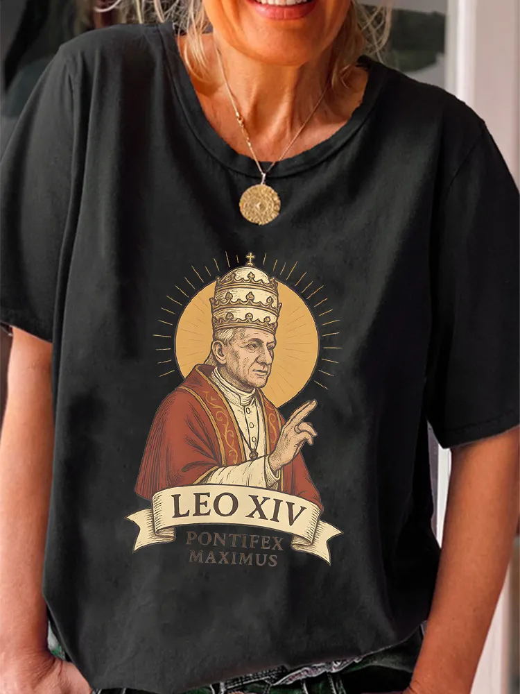 Women'S Pope Leo Xiv  Made In America Round-Neck Short-Sleeved T-Shirt