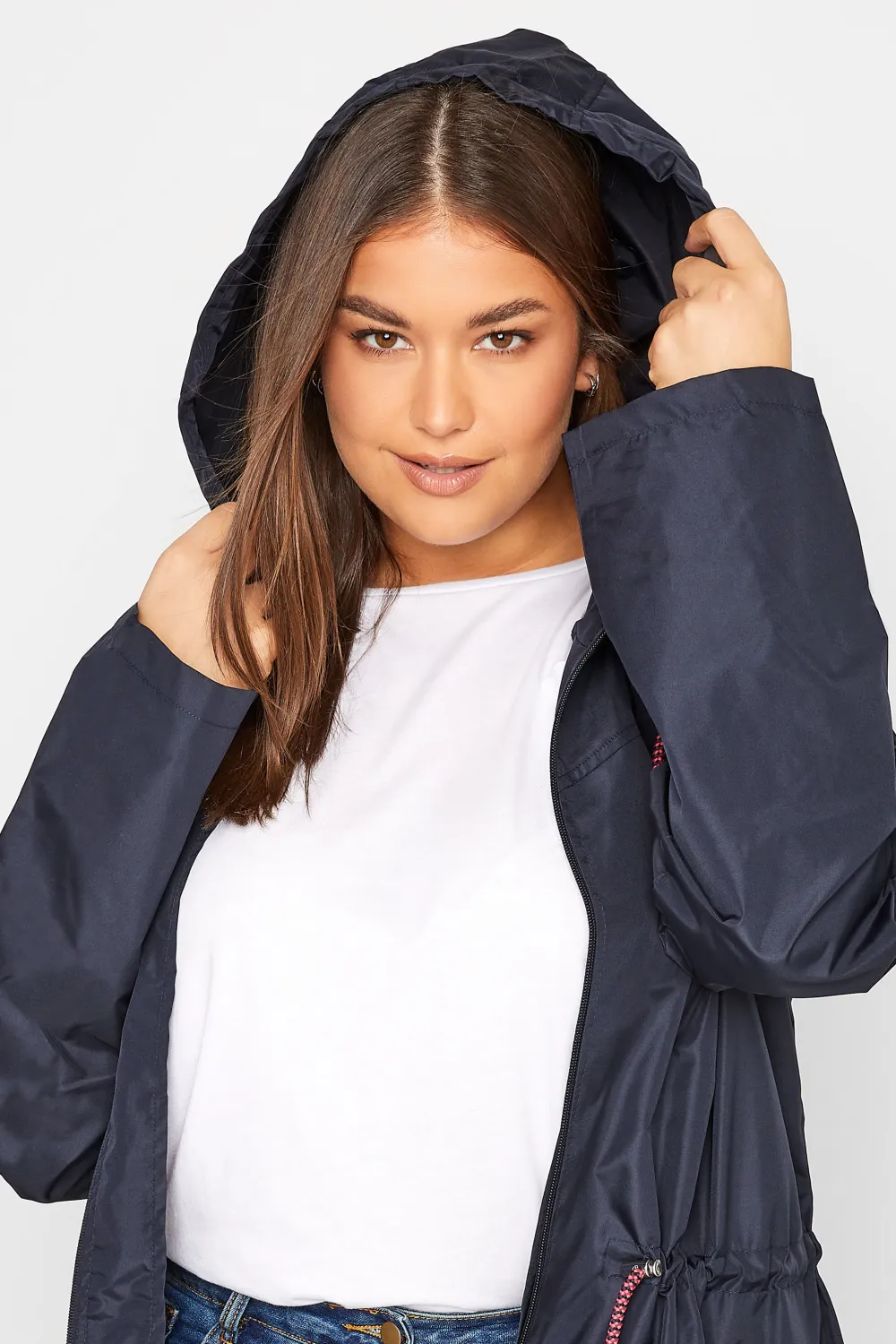 LTS Tall Black Dalmatian Print Pocket Parka