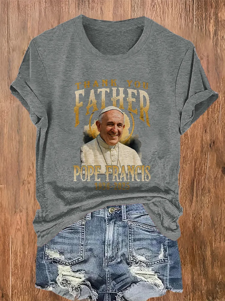 Women's Rest In Peace 1936-2025 Thank You Pf  Round Neck Short Sleeves Pure Cotton T-Shirt