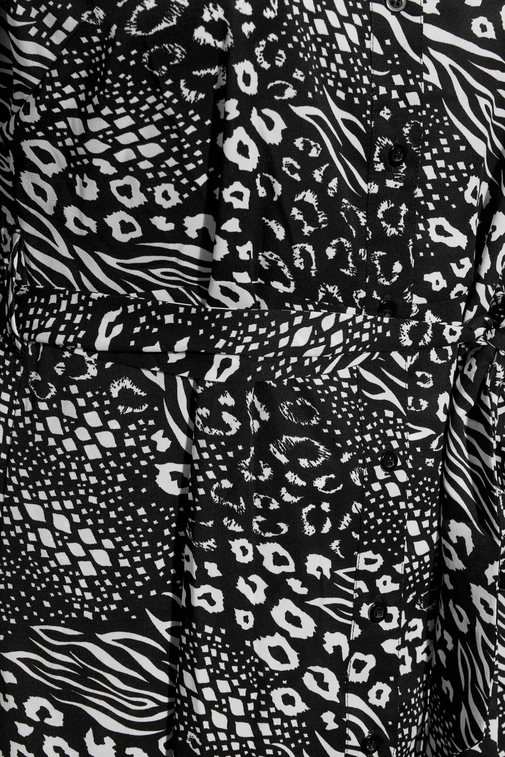 YOURS LONDON Curve Black Animal Print Shirt Dress