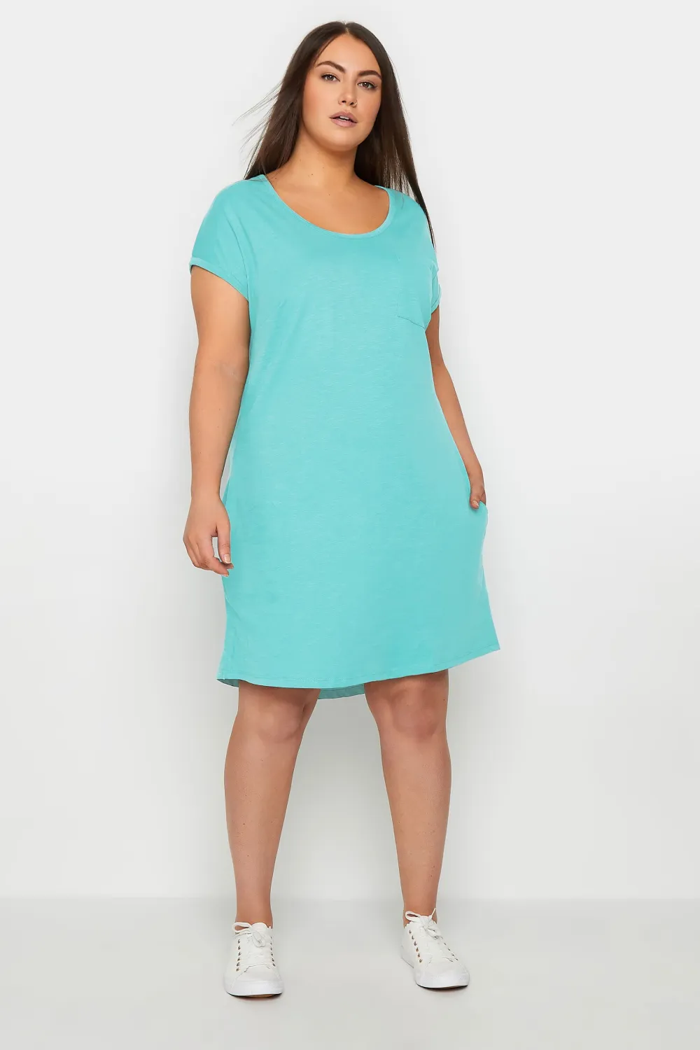Evans Blue Midi T-Shirt Dress