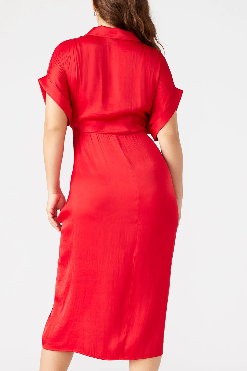 V-NECK DRESS CHOCOLATE