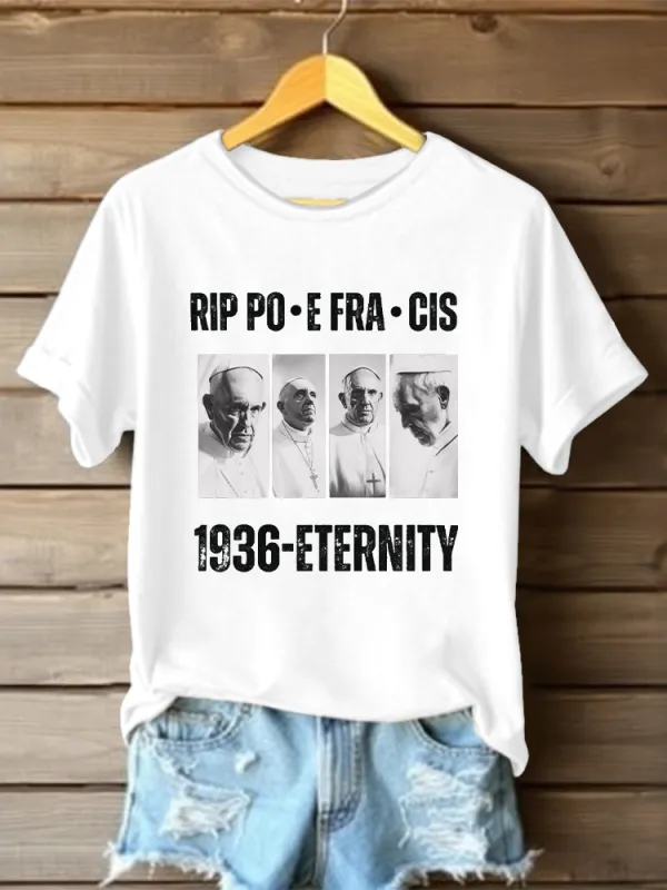 Women's Rip 1936-Eternity Print Short Sleeve Round Neck Cotton T-Shirt