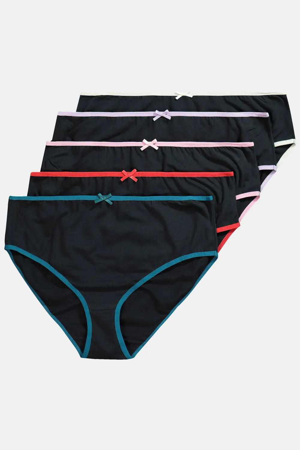 Midislips 5er-Pack farbige Kanten