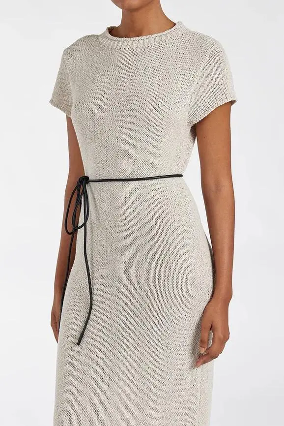 CHALK KNIT MIDI DRESS