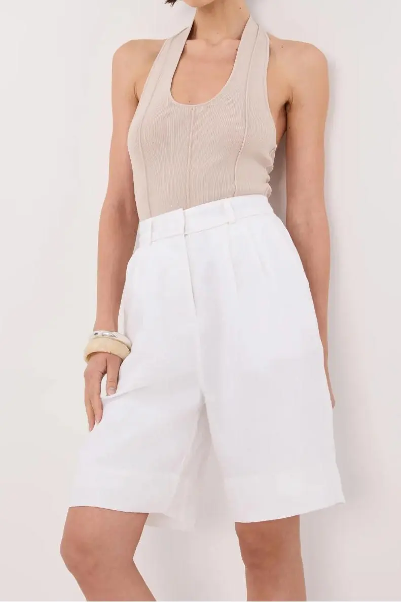STONE HALTER KNIT TOP