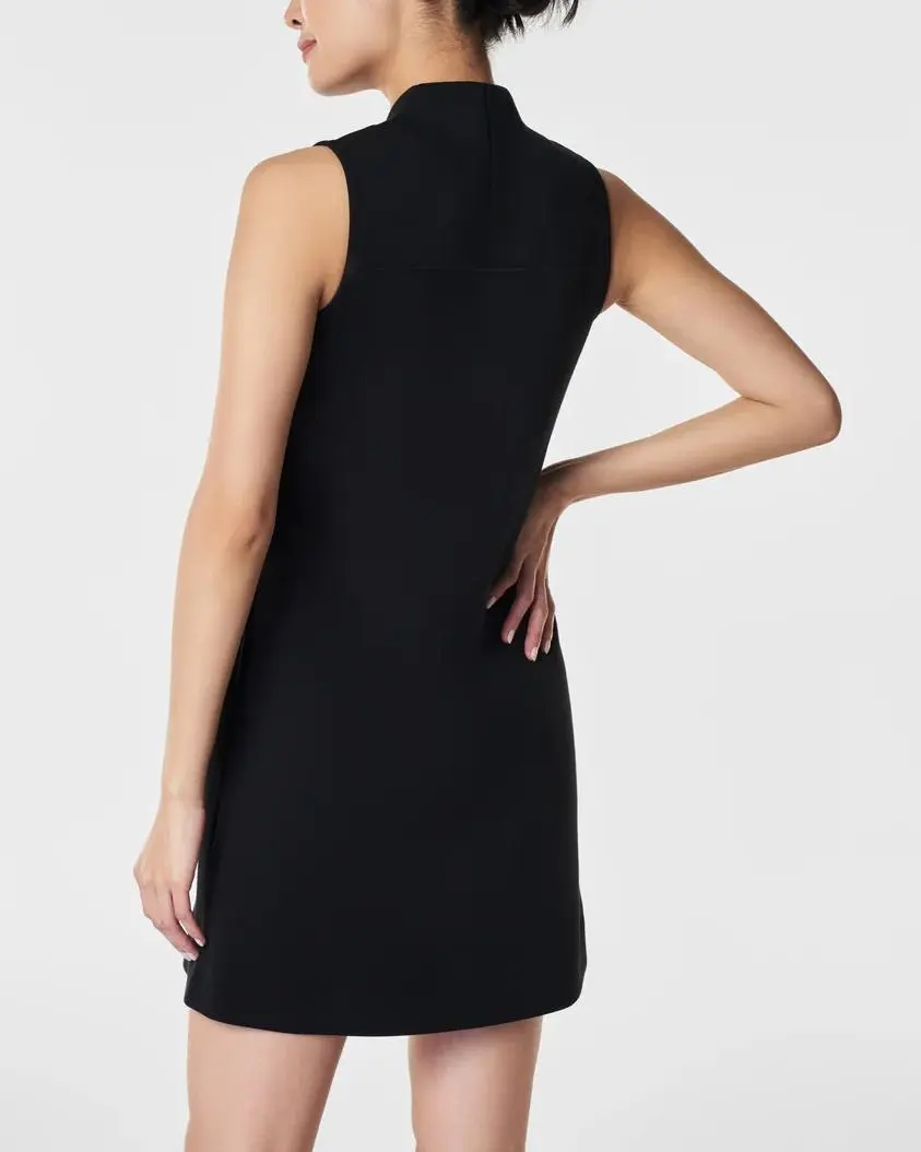 Very Black V-Neck Mini Dress