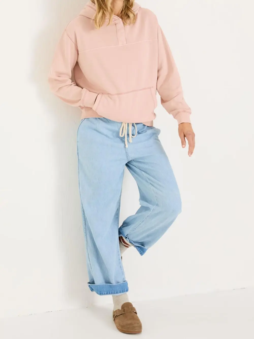 Bex Dusky Pink Bex Overhead 100% Cotton Hoodie