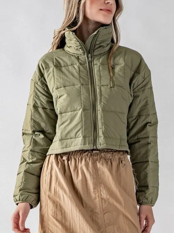 Quilted Water Resistant Puffer Jacket