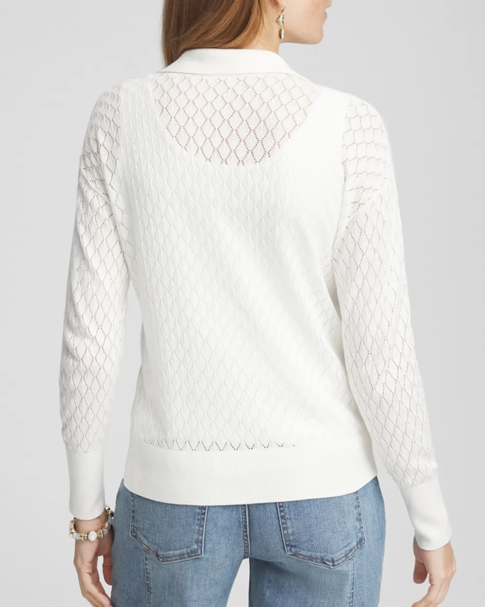 Collared V-Neck Pullover Sweater