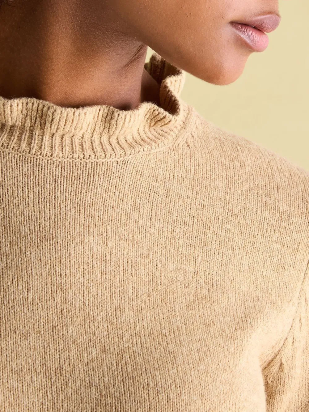 Frill Neck Long Sleeve Jumper