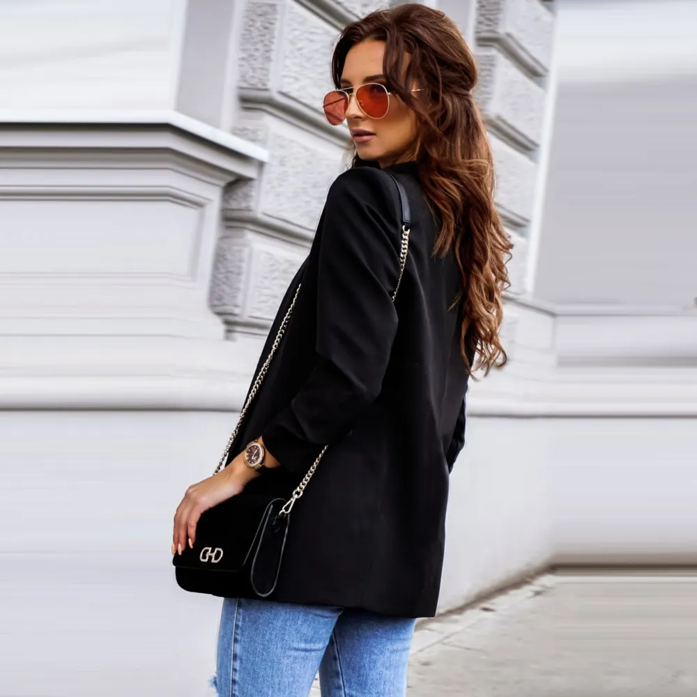 Casual Solid Color Slim Coats