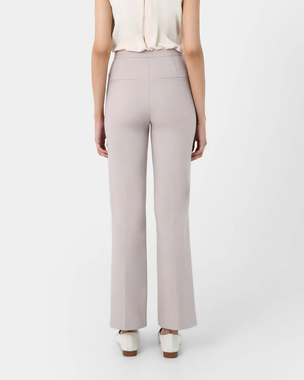 Straight Leg Silhouette Pants -Grey