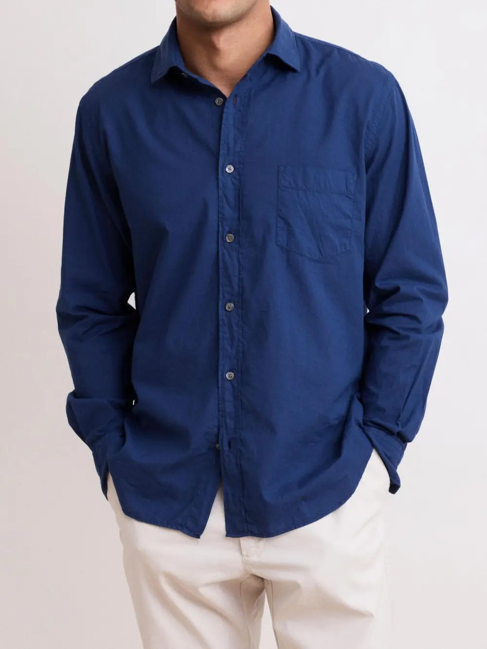 Casual Soft And Comfortable Navy Shirt
