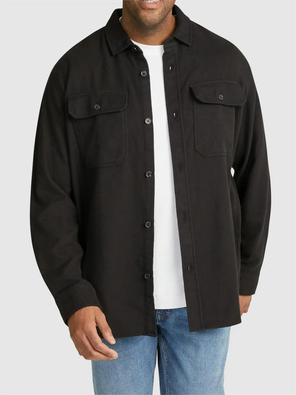 OATMEAL BRUSHED OVERSHIRT