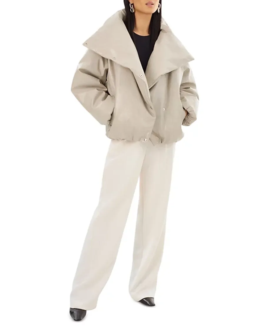 Asymmetric Faux Leather Jacket