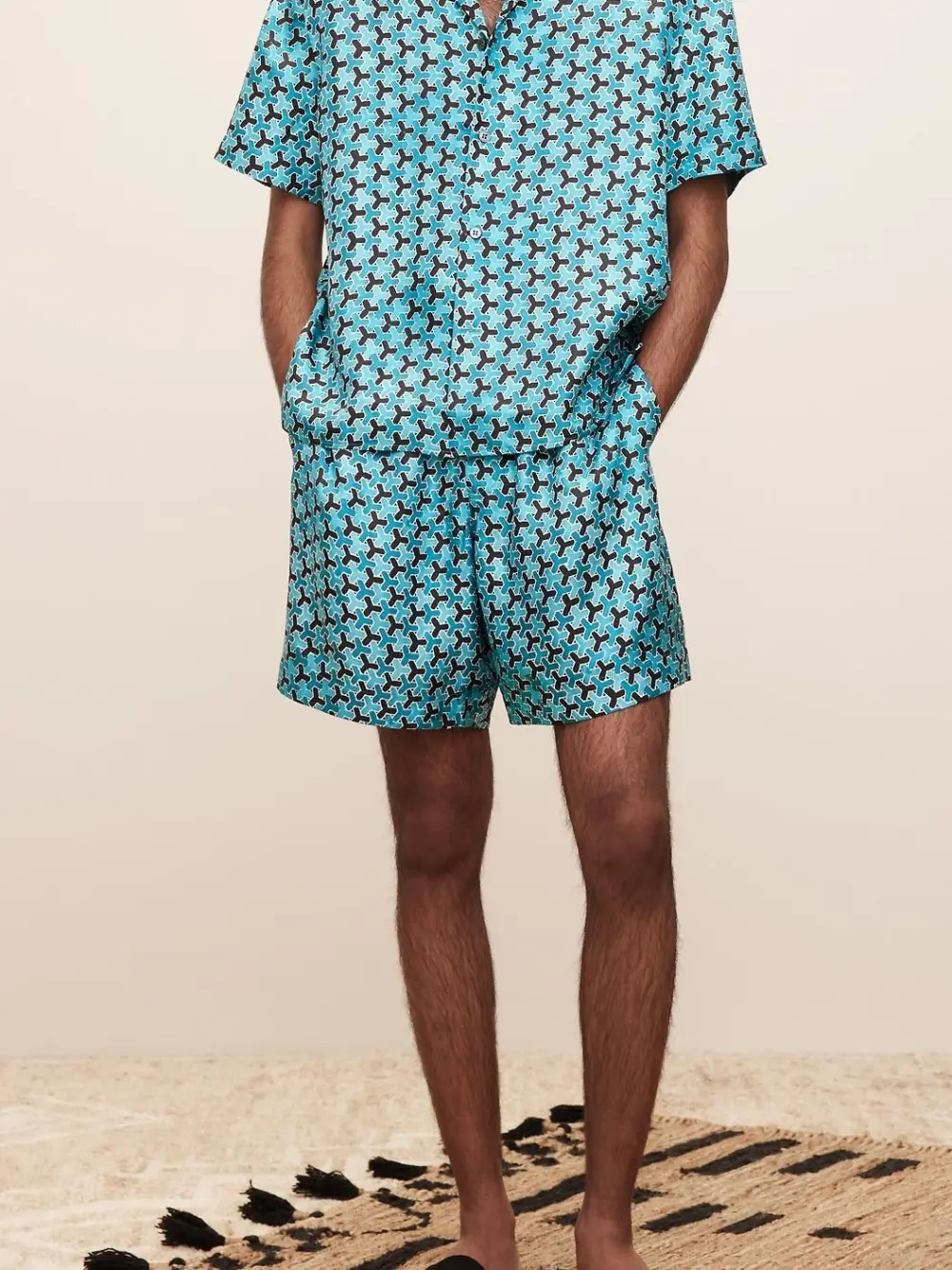 Men's Colorful Silk Twill Shorts