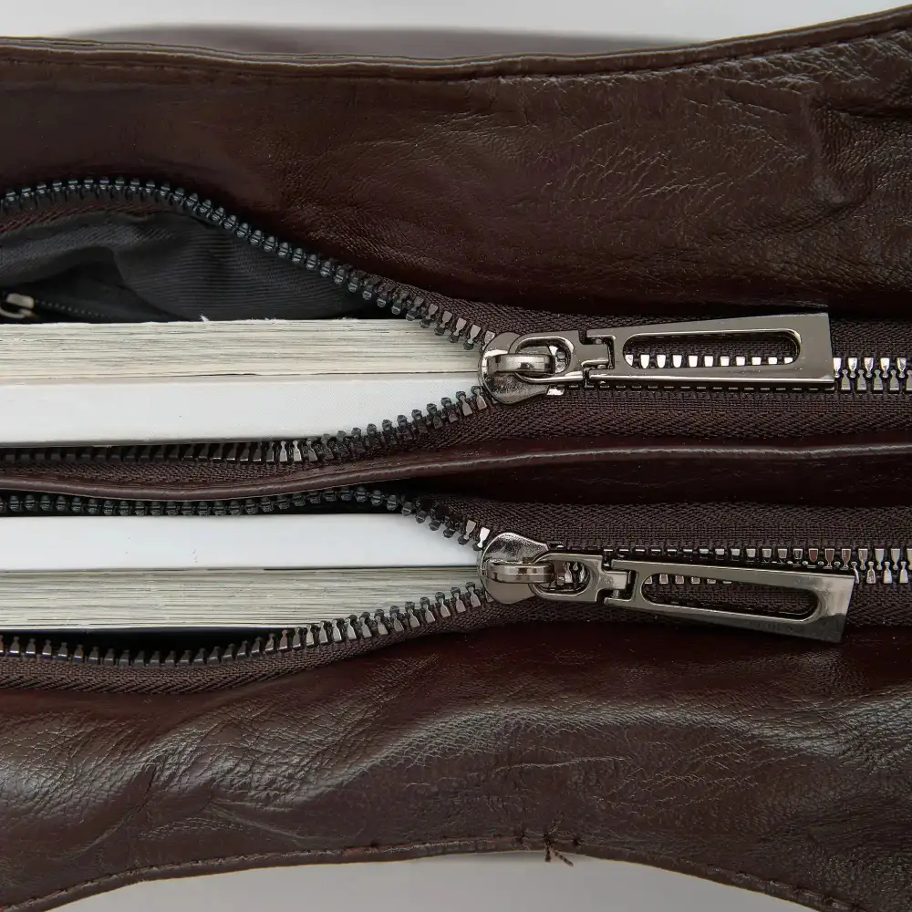 Pocket Front Leather Crossbody Bag
