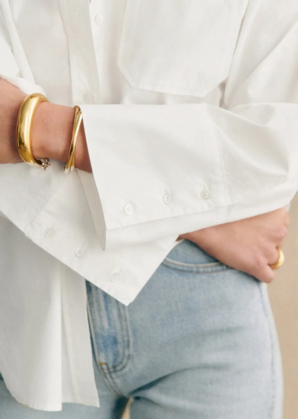 Long Sleeved Solid Color Loose Shirt