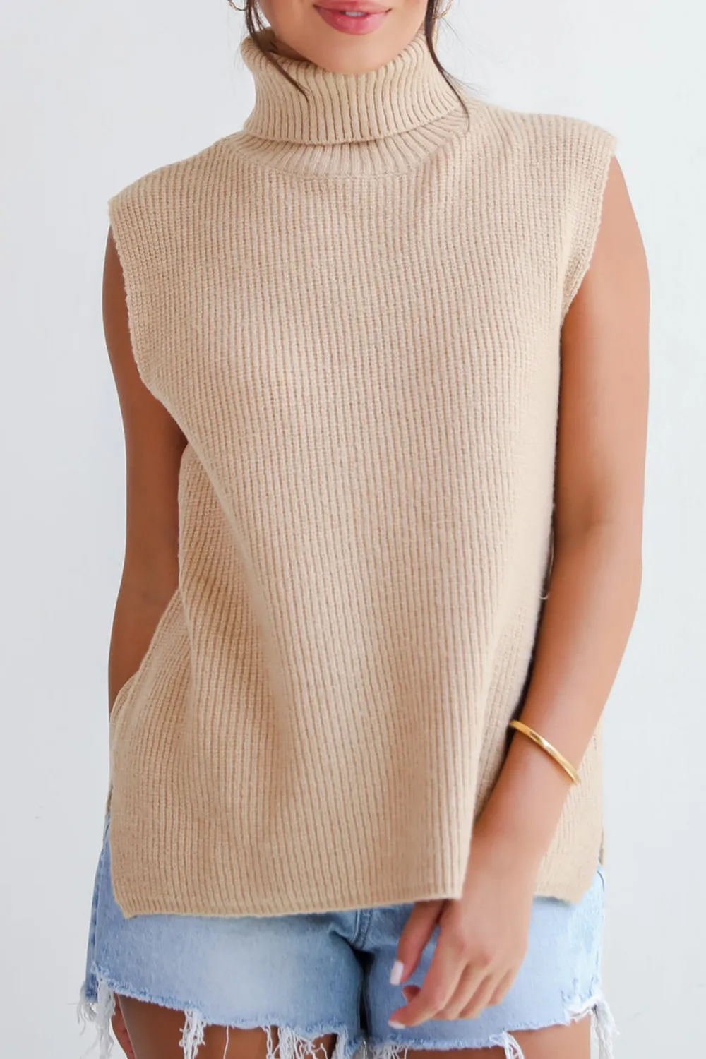 Sophisticated Ways Turtleneck Sweater Top