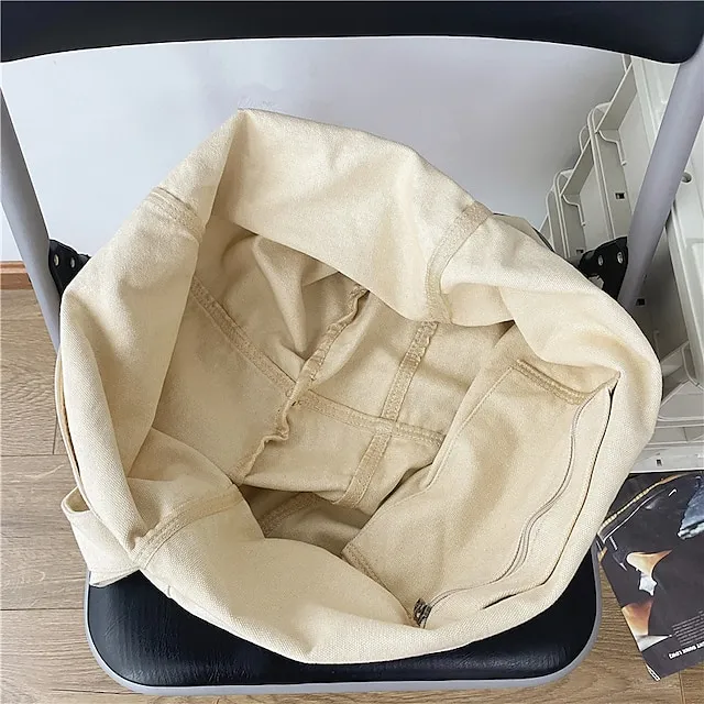 Women's Crossbody Bag Shoulder Bag Canvas Tote Bag Canvas Daily Holiday Zipper Large Capacity Waterproof Breathable Solid Color Balck White Red